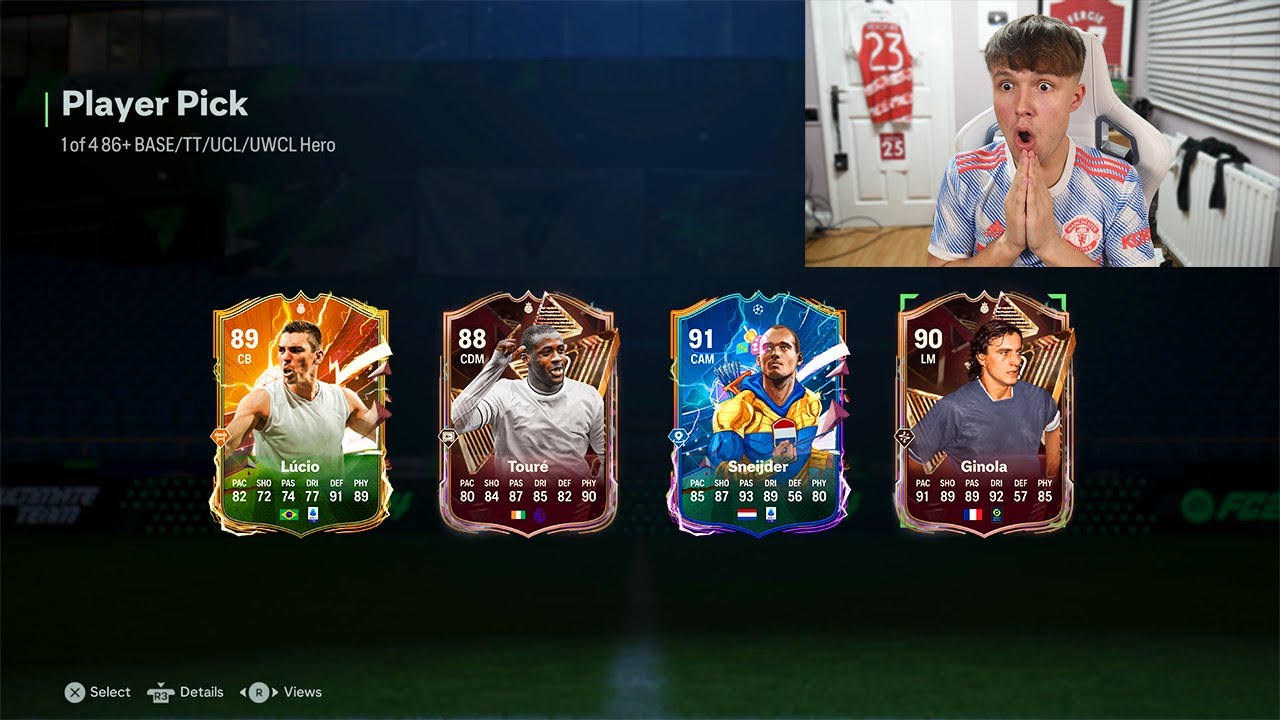 I opened 1 of 4 86+ Base, Triple Threat or UCL Hero Player Picks...