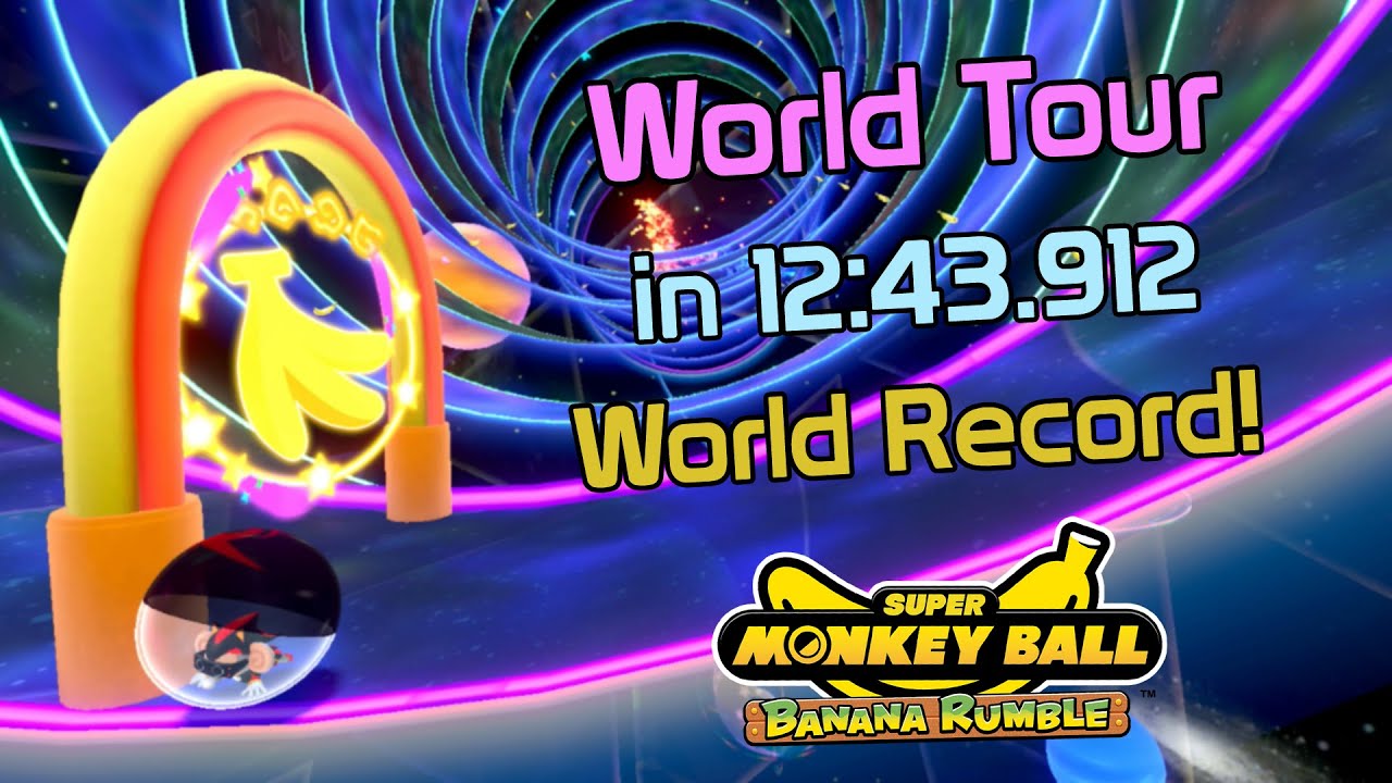 Я установил мировой рекорд скорости в Super Monkey Ball Banana Rumble! (Мировой тур за 12:43.912)