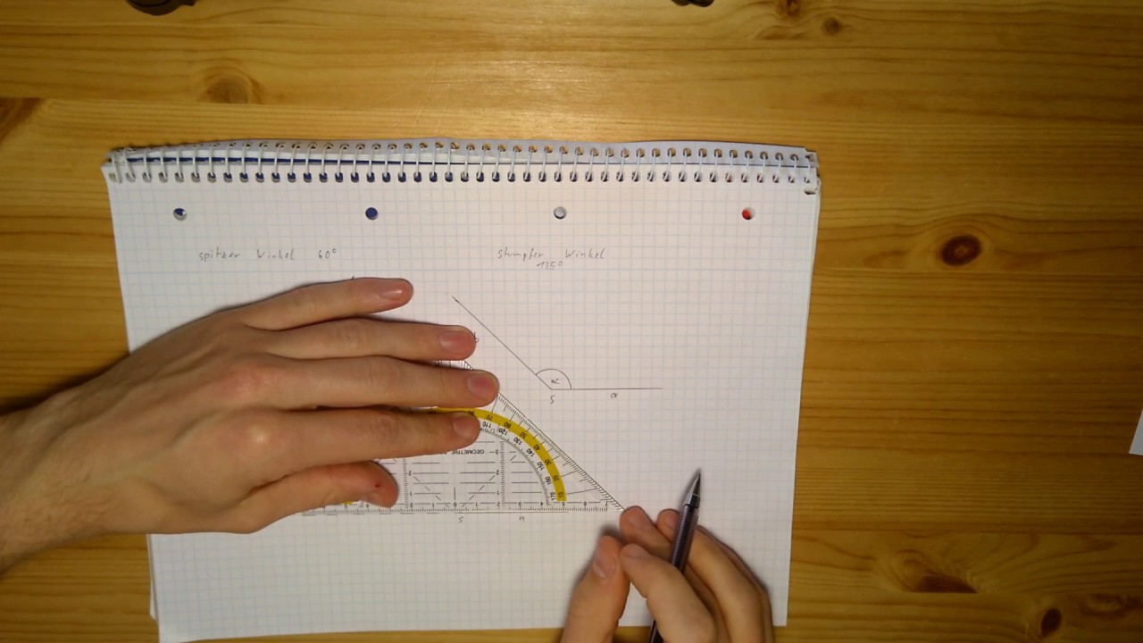 Winkel zeichnen | Mit Stift und Papier