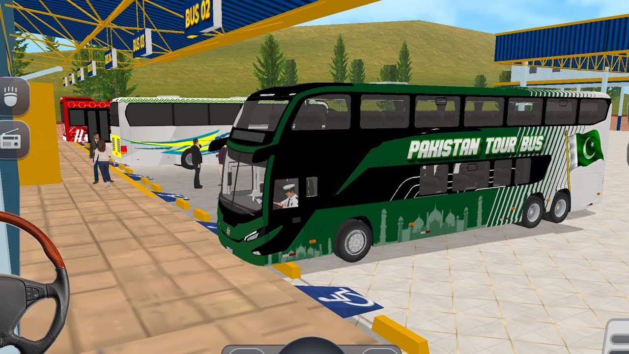 American bus driving gaming video for riding video