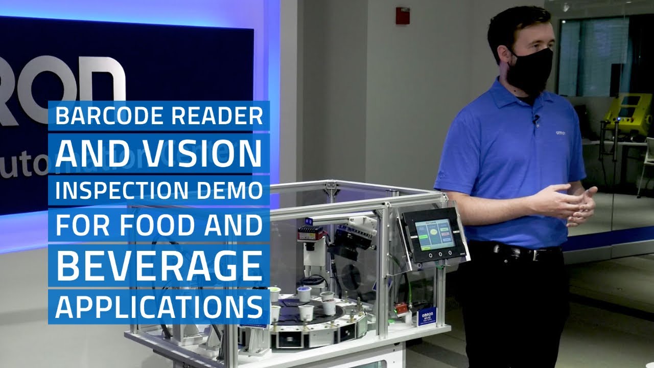 OMRON Barcode Reader and Machine Vision Inspection Demo for Food and Beverage  Applications