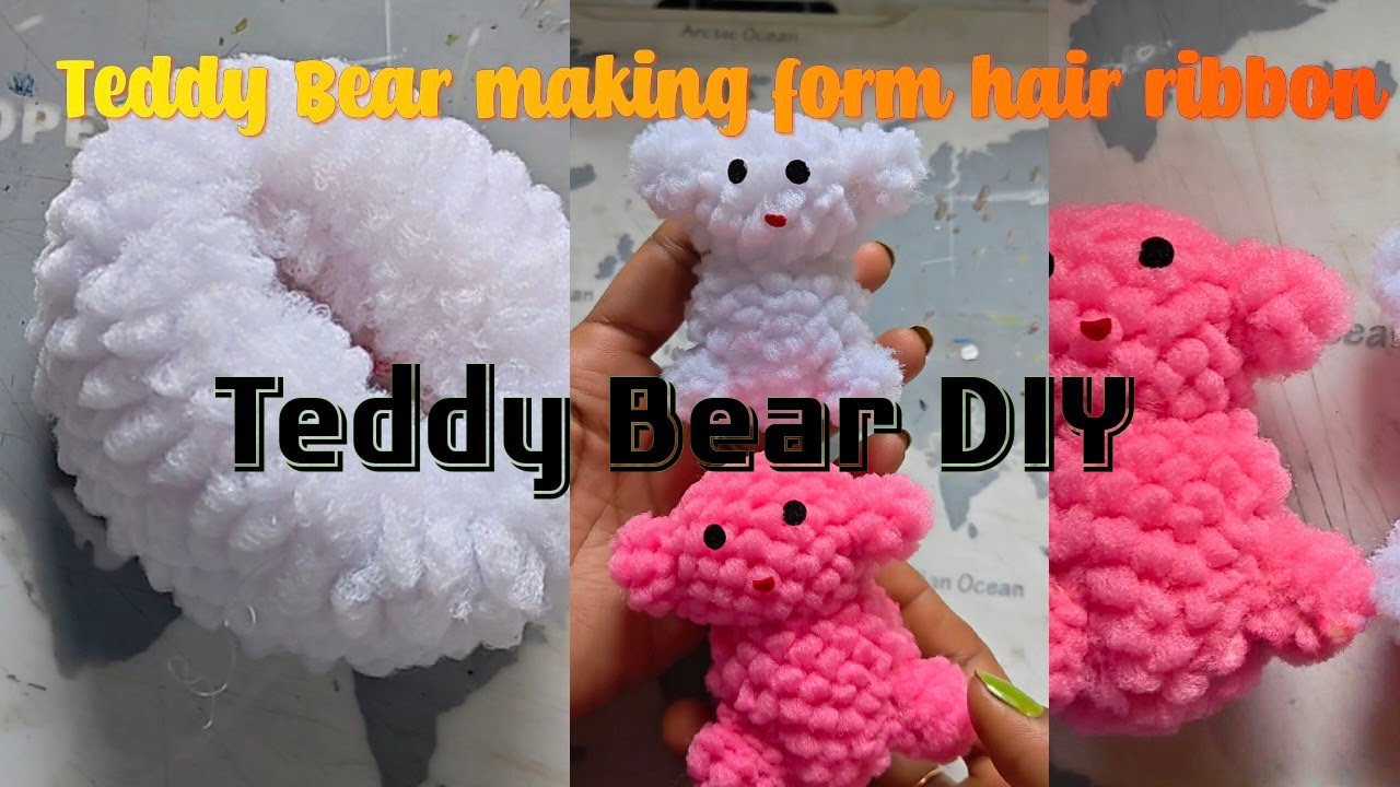 EASY TEDDY BEAR 🧸 MAKING FORM HAIR RIBBON 🎀 @pinkgallery6613 #youtube #youtubevideo #yt #ytviral 
