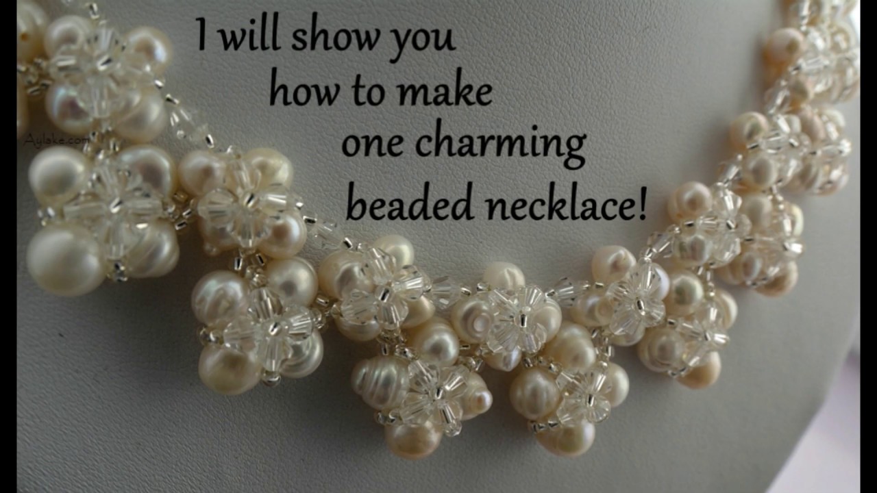 Beaded Necklace "Summer Love Hugs And Kisses". Easy animated beading tutorial for beginners