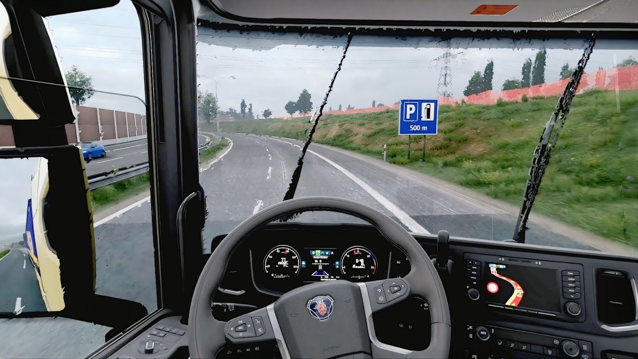 4K Realistic Rainy Ultra Graphic v2 Euro Truck Simulator 2 Snowymoon Mods Gameplay