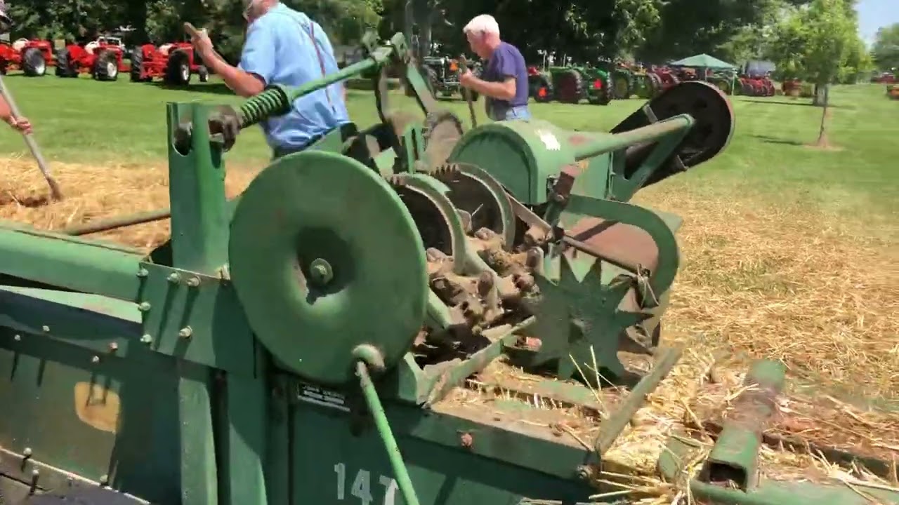 Baling Straw Richwood Ohio Tractor Show. 7-22-22.