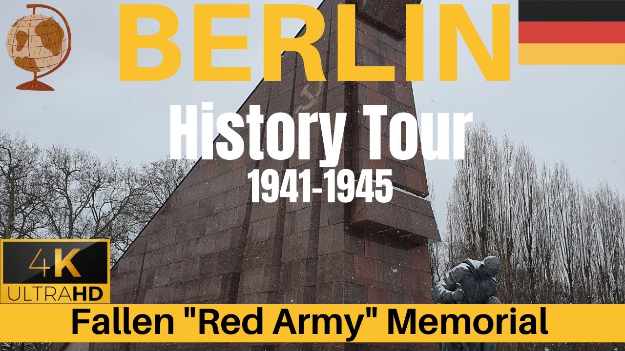 Berlin Sightseeing Tour at Soviet Memorial Treptow | Berlin Germany Walking Tour【4K】| Berlin Winter