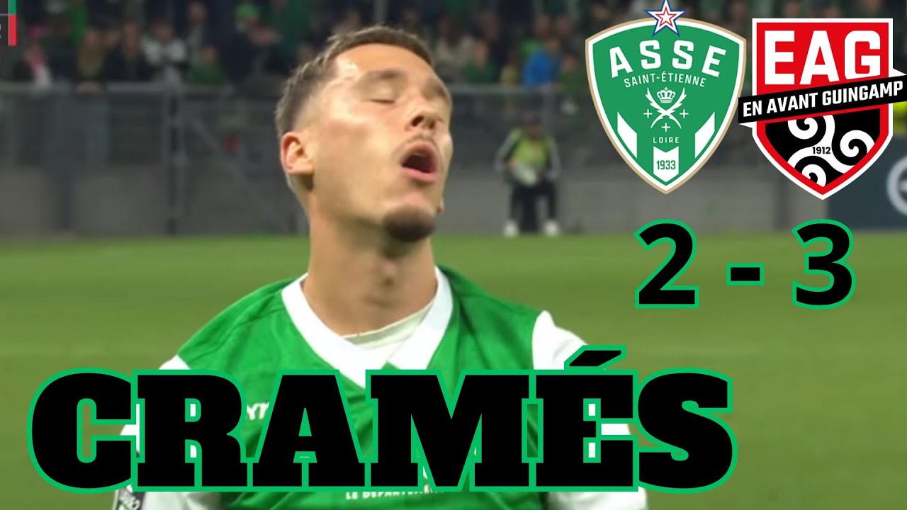 ASSE 2 - GUINGAMP 3 Premi&egrave;re d&eacute;faite la saison.