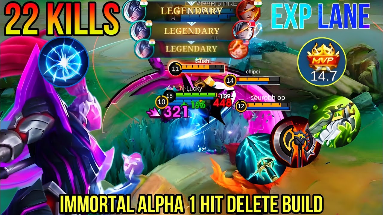 IMMORTAL | I TRY THIS NEW META BUILD & EMBLEM FOR ALPHA | ALPHA BEST BUILD 2025 EXP LANE