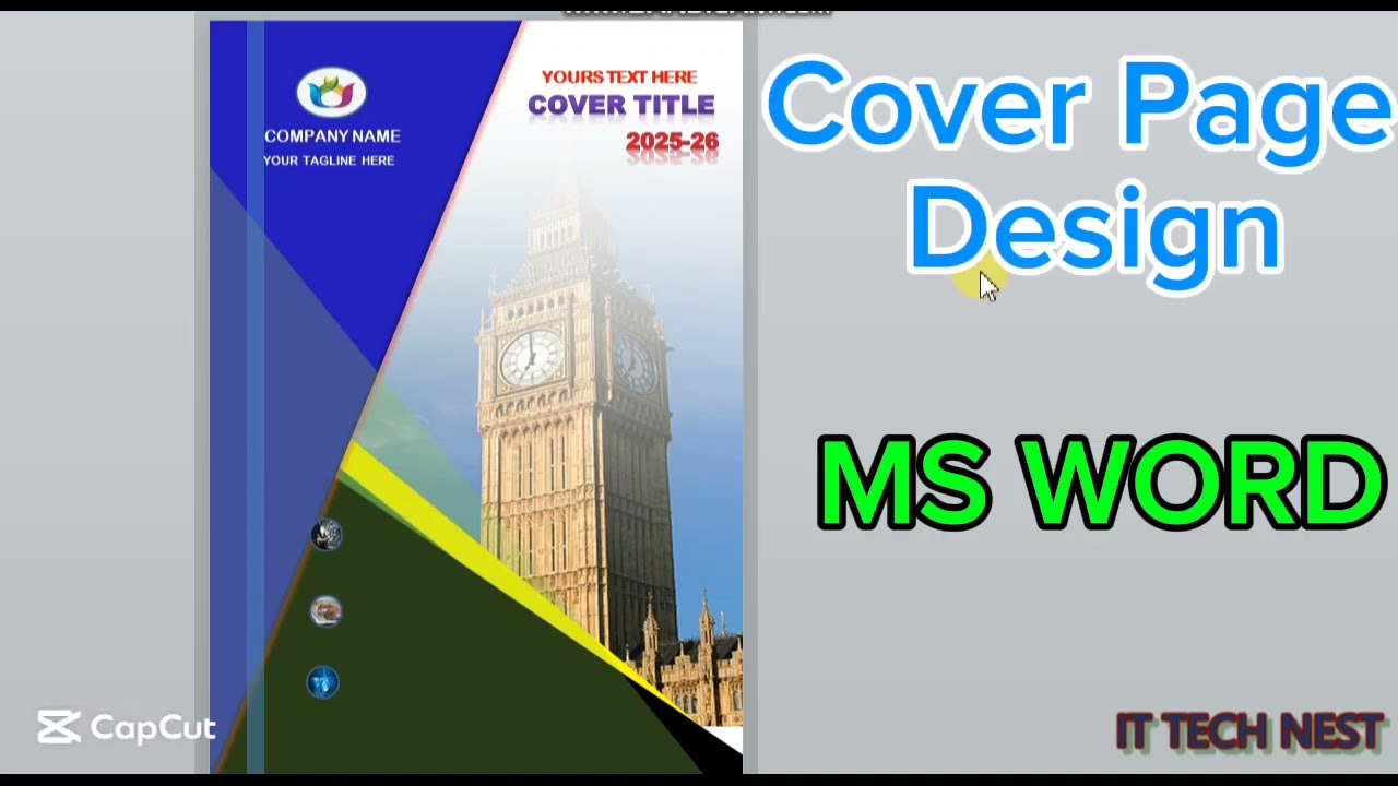 How to make Cover Page Design in Ms Word|First page design in word|Project page design in MS Word||