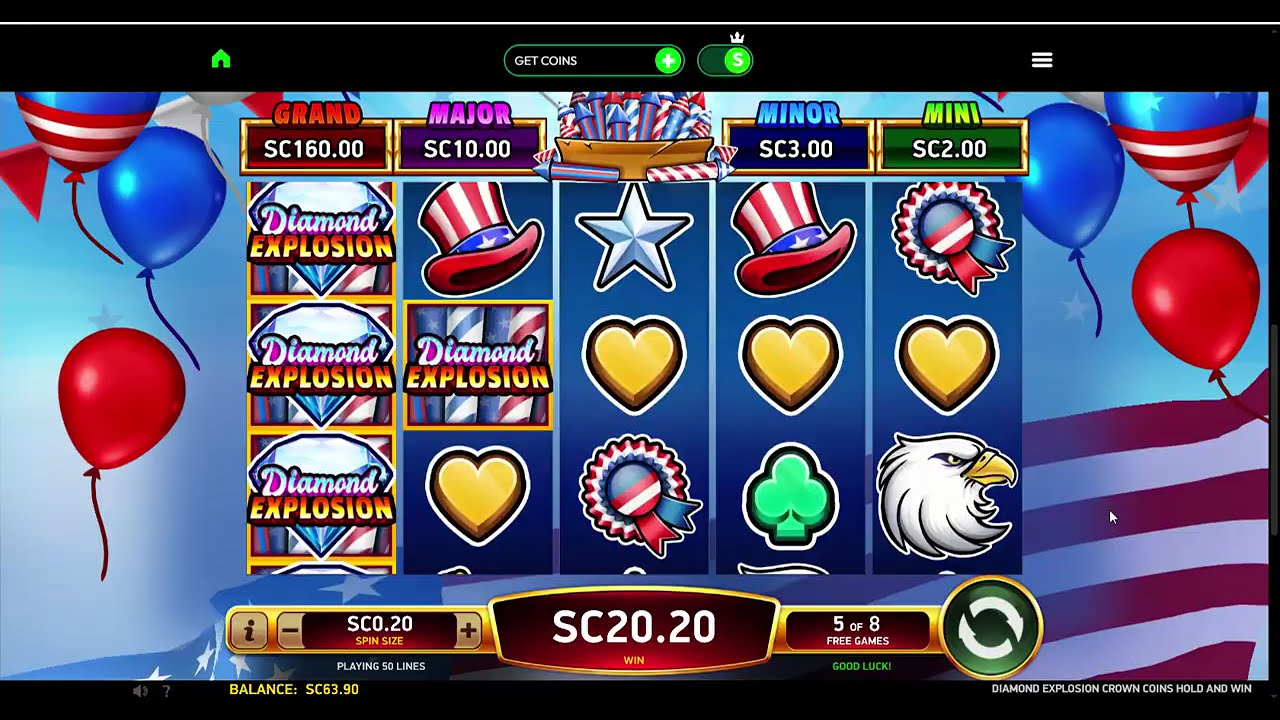 Diamond Explosion * Crown Coins Casino * .20 bet bonus How'd it go? 