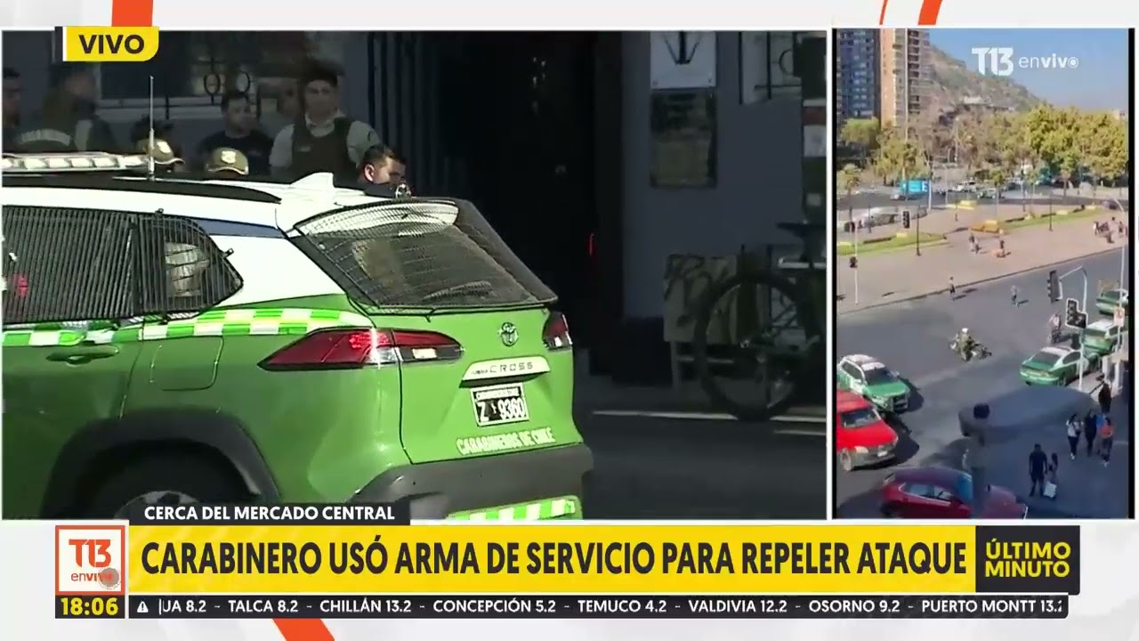 Balacera en pleno centro de Santiago: carabinero usó arma de servicio para repeler ataque
