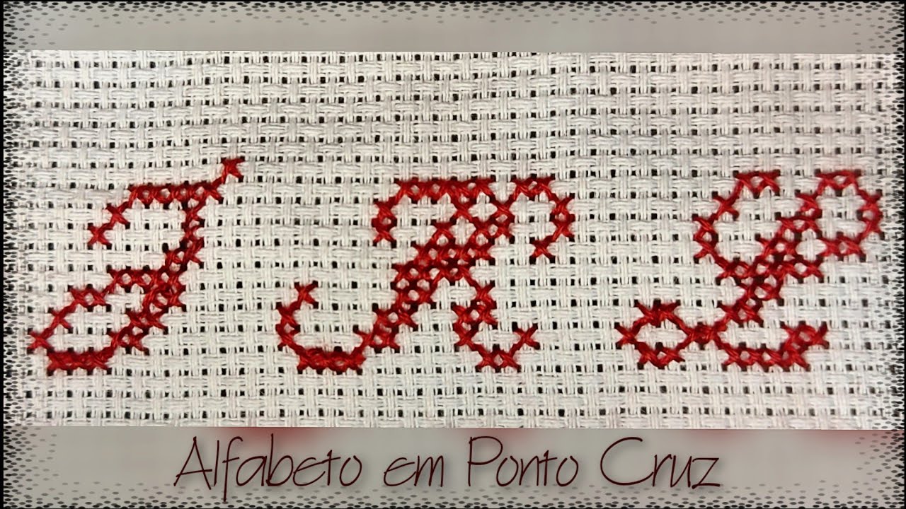 Alfabeto J K L em Ponto Cruz- Passo a passo