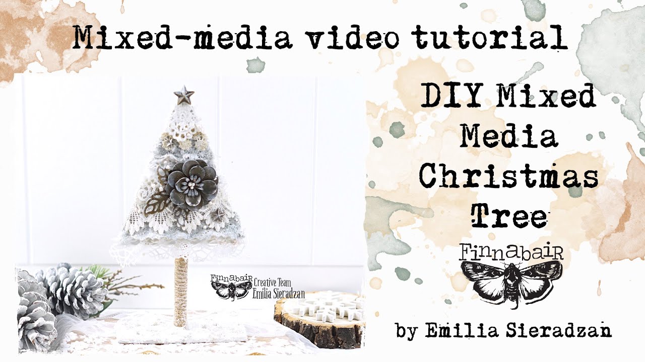 DIY Mixed Media Christmas Tree Decoration