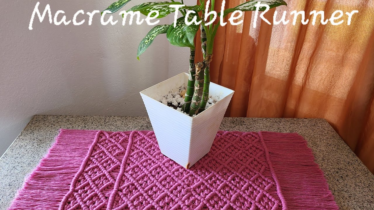 #macrame How to make simple Macrame Table Runner tutorial with❤