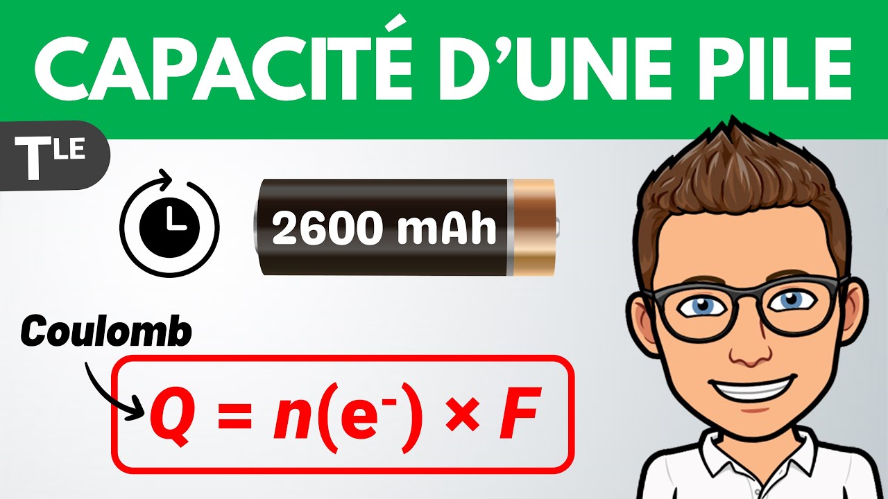 Calculer ✅ CAPACIT&Eacute; &Eacute;LECTRIQUE d'une PILE | Terminale sp&eacute;cialit&eacute; Chimie