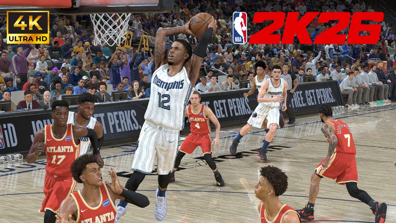 NBA 2K26 | Hawks vs Grizzlies | Jalen Johnson vs Ja Morant | 4K Ultra Realistic Full Game Jan 21 26