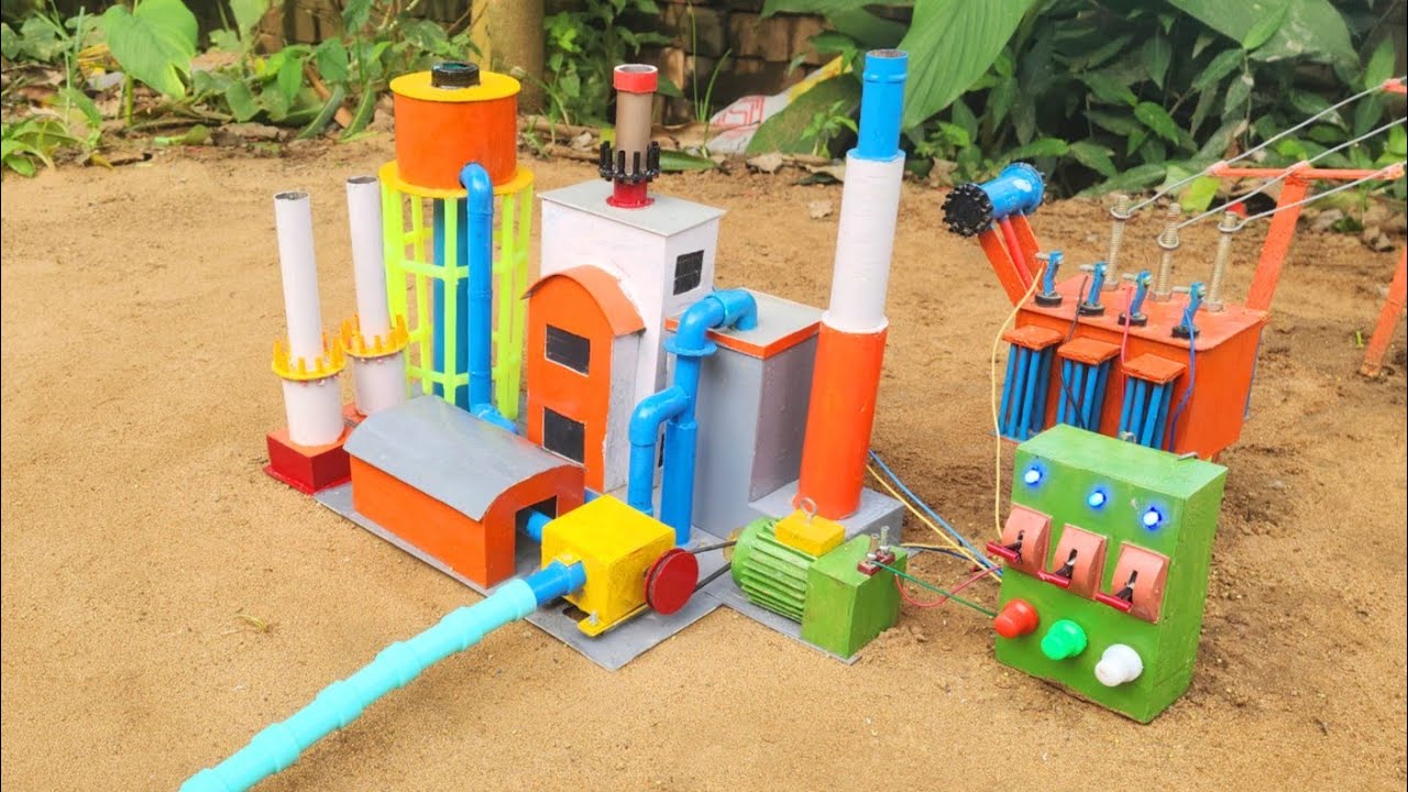 DIY mini concrete mixture plant | Mini house construction | Science project 
