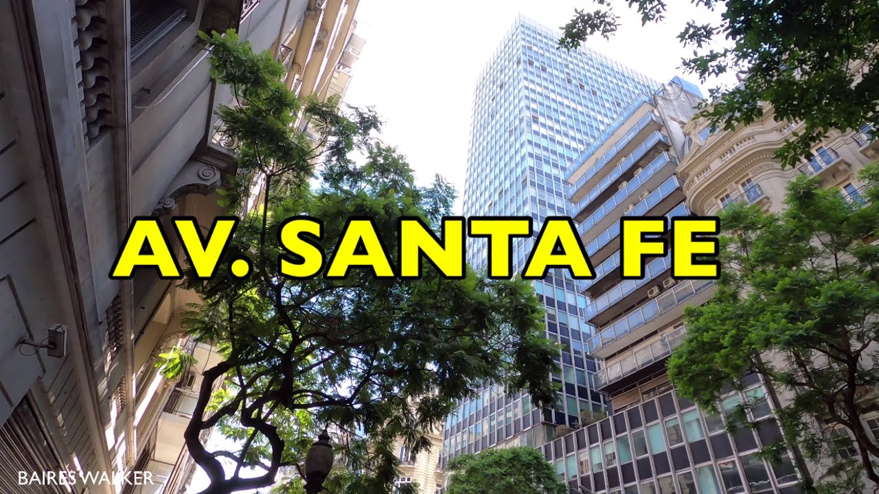 [4K] Buenos Aires Walk - Avenida Santa Fe ( Retiro / Recoleta ) - Buenos Aires - Argentina