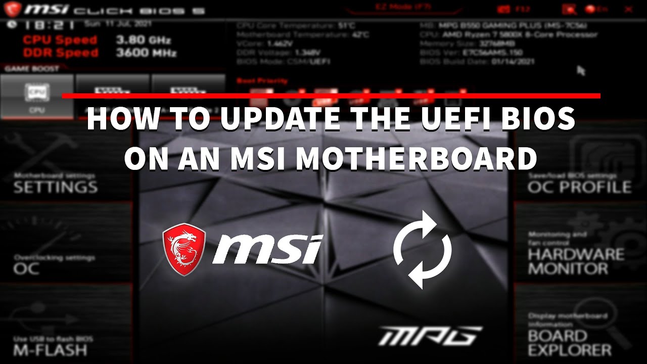 Как обновить UEFI BIOS на материнской плате MSI — 2 способа