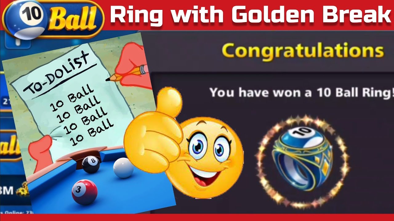 10 Ball Golden Break 🥳 Wow Moment in 8 Ball Pool
