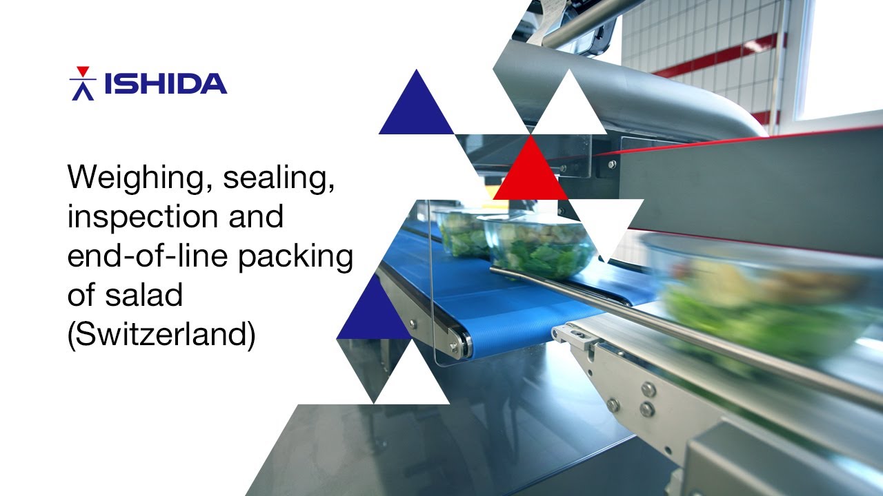 Ishida QX-1100 Traysealer Line. Application: Fresh Salad Into Bowls
