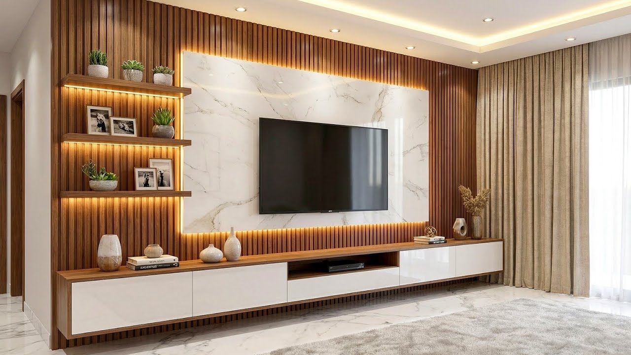 Top 100 Modern TV Wall Unit Design Ideas 2026 | New TV Cabinet Designs & Living Room Wall Decor