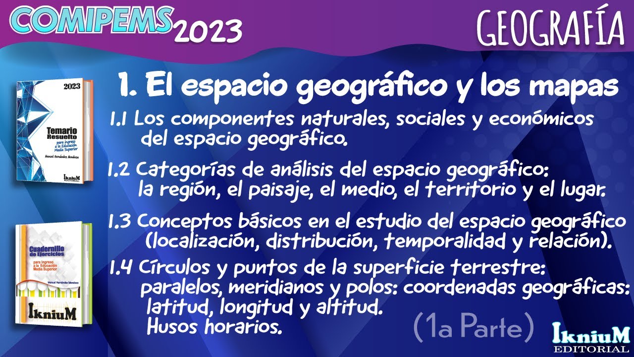 Los componentes naturales, sociales y económicos del espacio geográfico. (Categorías y conceptos).
