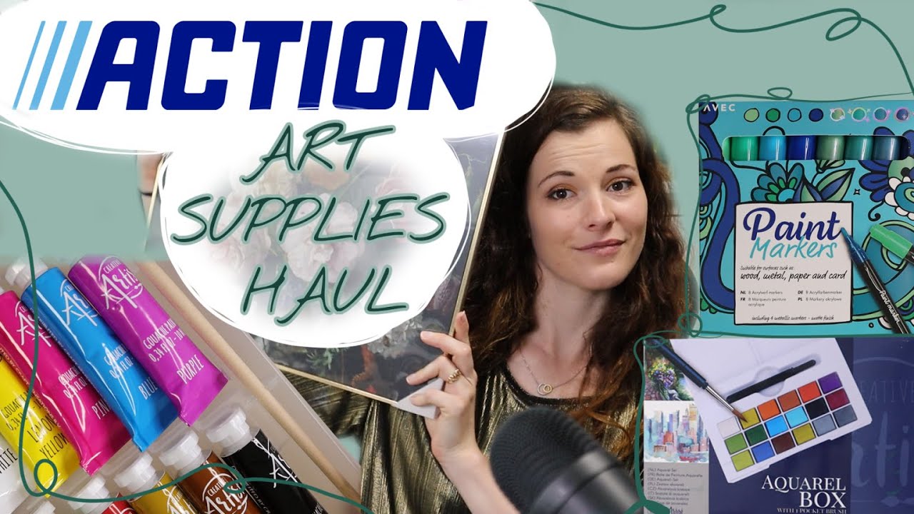 Action Art Haul & Test - Ich teste günstige Kunstmaterialien! -Aquarell, Gouache, Acrylmarker...