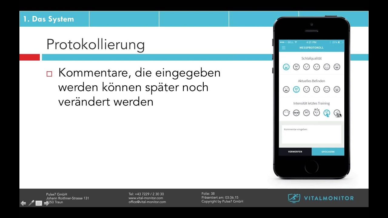 Vitalmonitor App Vorstellung