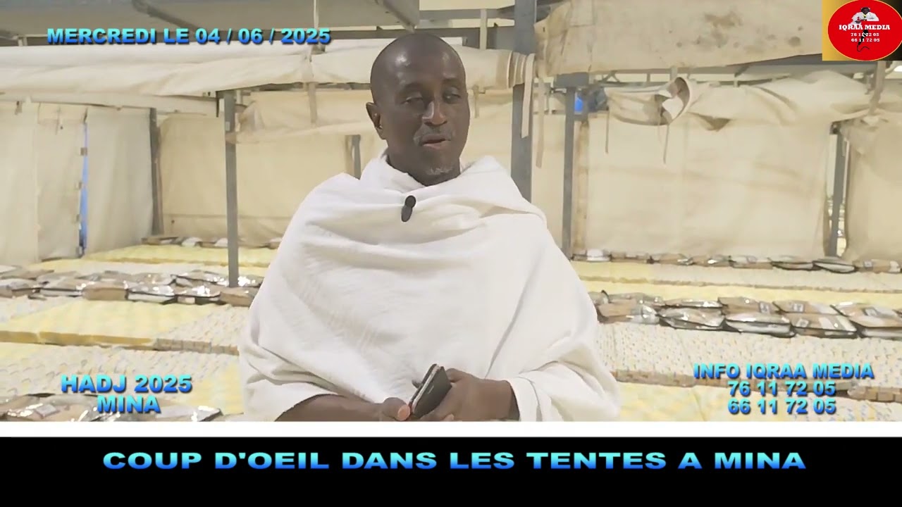 Coup d'œil dans les tentes à Mina.