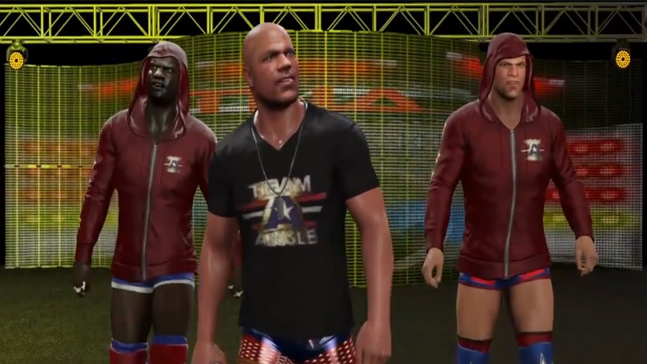 WWE 2K16 -  Hart Dynasty (With Bret) VS WGTT (With Angle)  - TNA Tag Titles ☆ Custom TNA Arena ☆