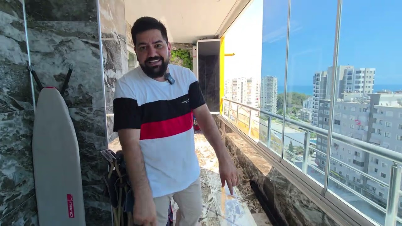 Mersin mezitli davultepe de satılık 3+1 masrafsız lüx esyalı deniz manzaralı daire 0553 008 05 58 