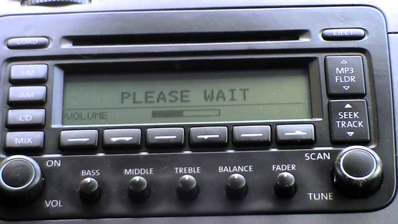 VW JETTA 2005 RADIO - cdc hardware error - vw Jetta 2.5 start up