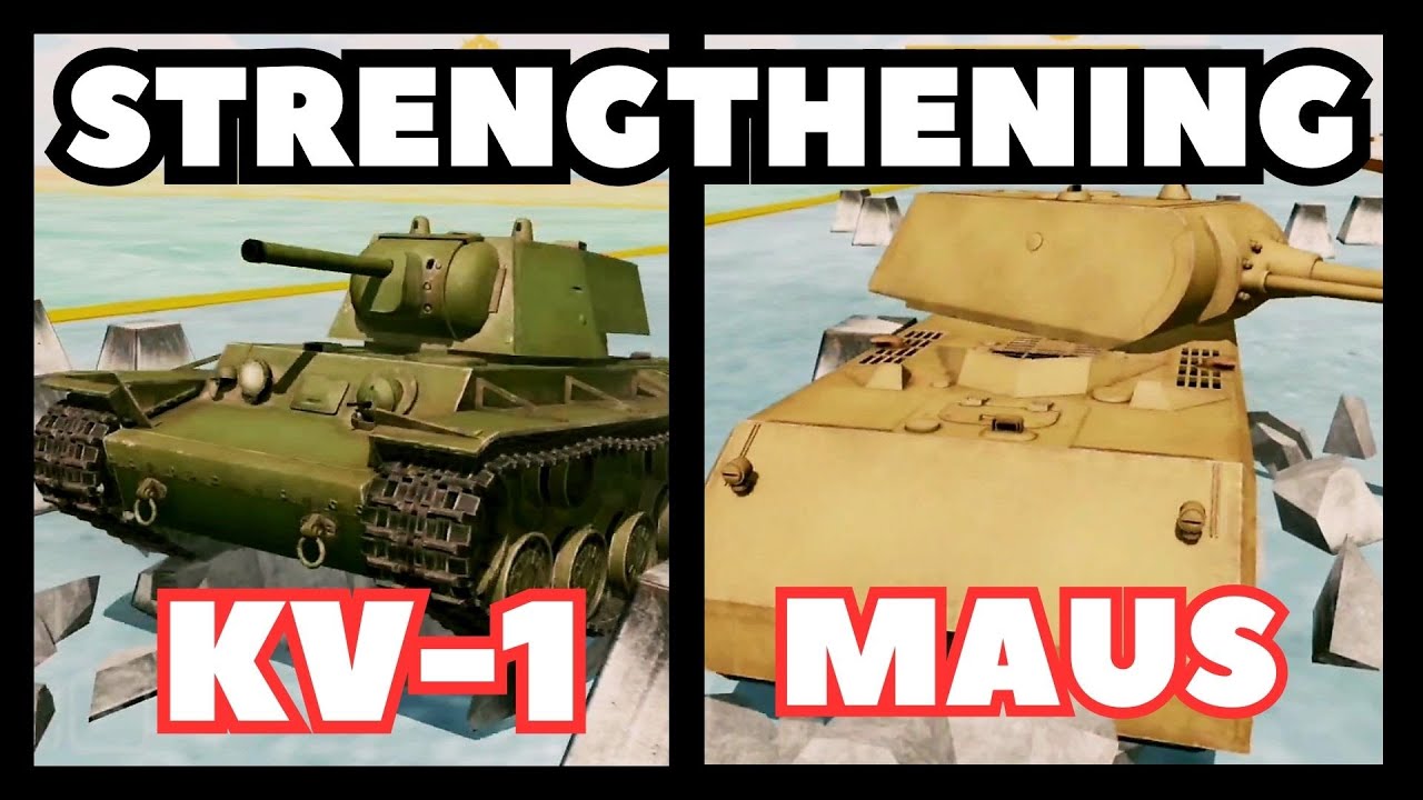 KV-1 VS MAUS   | Tank physics mobile  |  Simulation  of the tank