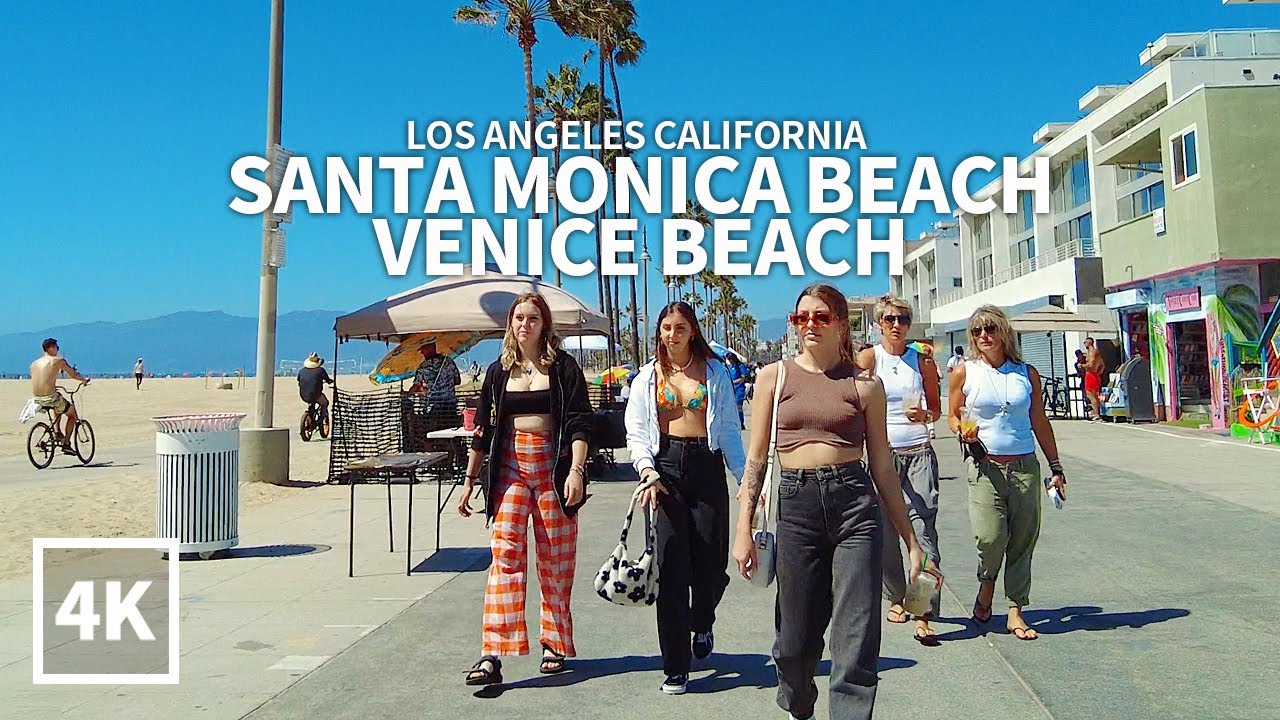 [Full Version] Santa Monica Beach, Downtown & Venice Beach, Los Angeles, California, USA, Travel, 4K