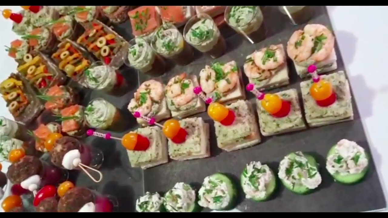 10 canapés apéritifs /Apéro Dinatoire Avec  Variétés De canapés  Salés et verrine ممللحات بالعربية