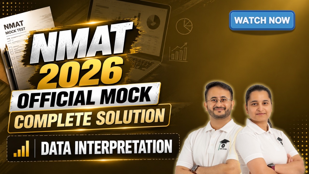 NMAT 2026 Official Mock | DI Section Solved Step by Step