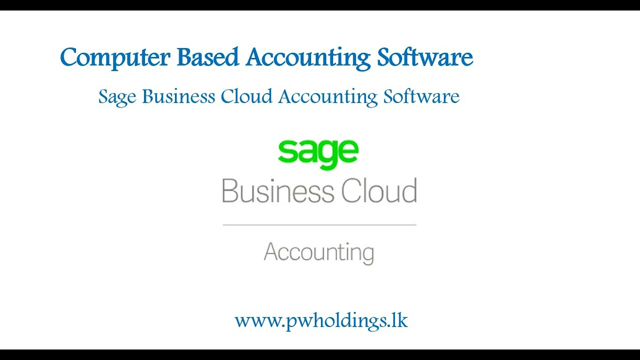 1 Introduction to Sage Business Cloud Accounting Software