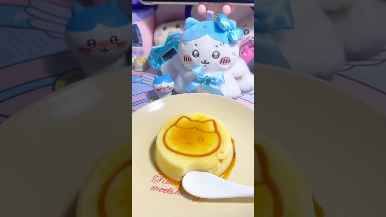 let's make hachiware pudding ! #chiikawa #hachiware
