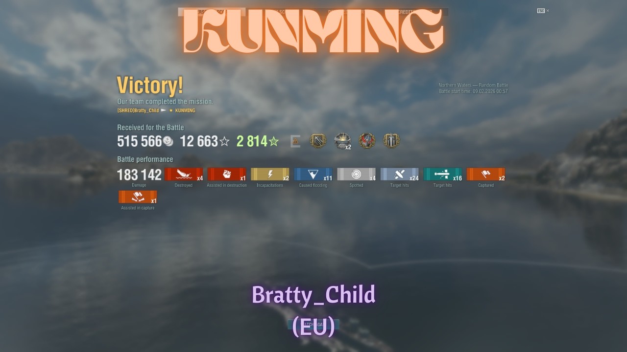 {Replay | 15.0}Tier 11 DD ROCN Kunming by Bratty_Child(EU) - Poor enemy Yamagiri....