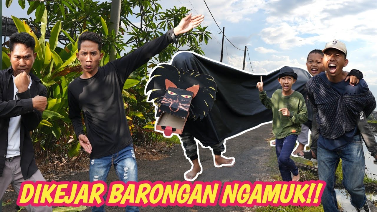 ASYIK TIKTOKAN DIKEJAR BARONGAN NGAMUK😱, HEBOH WARGA KAMPUNG! | Mikael TubeHD