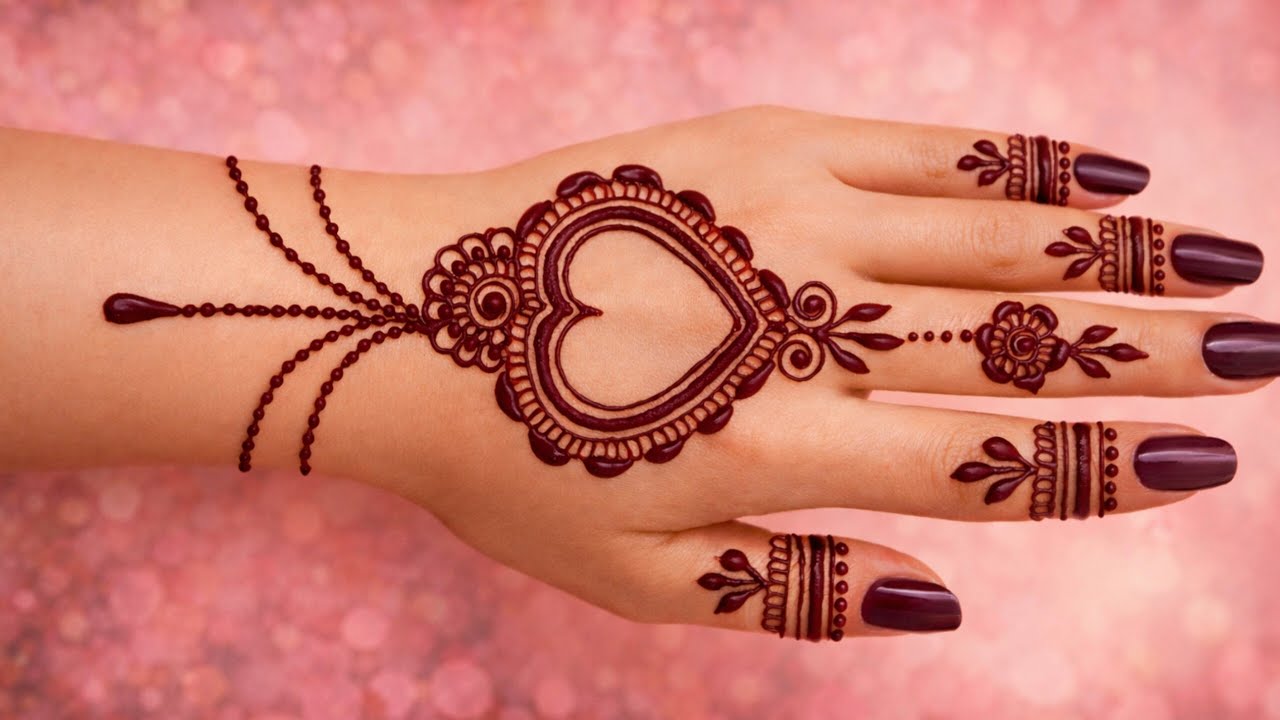 Latest Eid Heart Mehndi Design 2026 | Simple Unique Mehndi Design