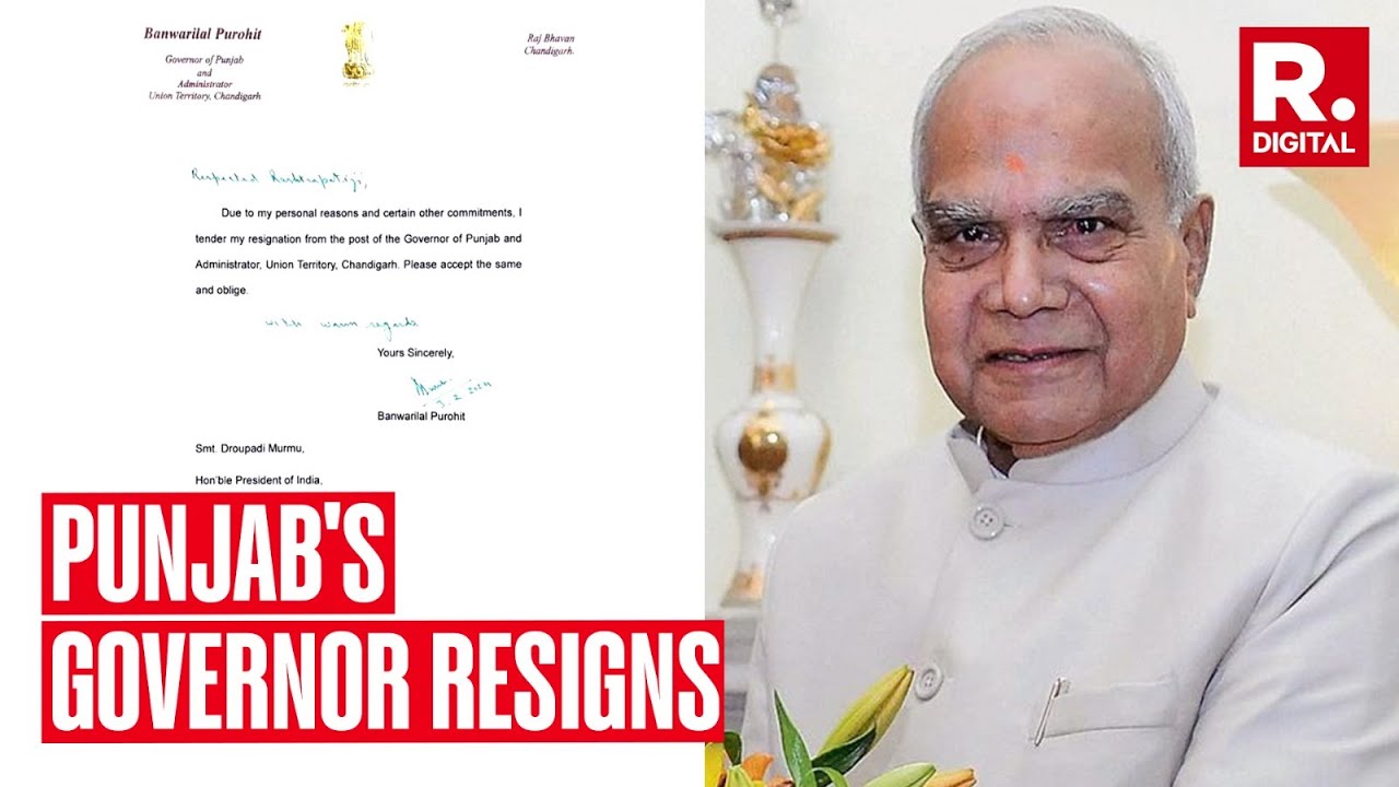 Governor Of Punjab Banwarilal Purohit Resigns Due To ‘Personal Reasons’ : Reports