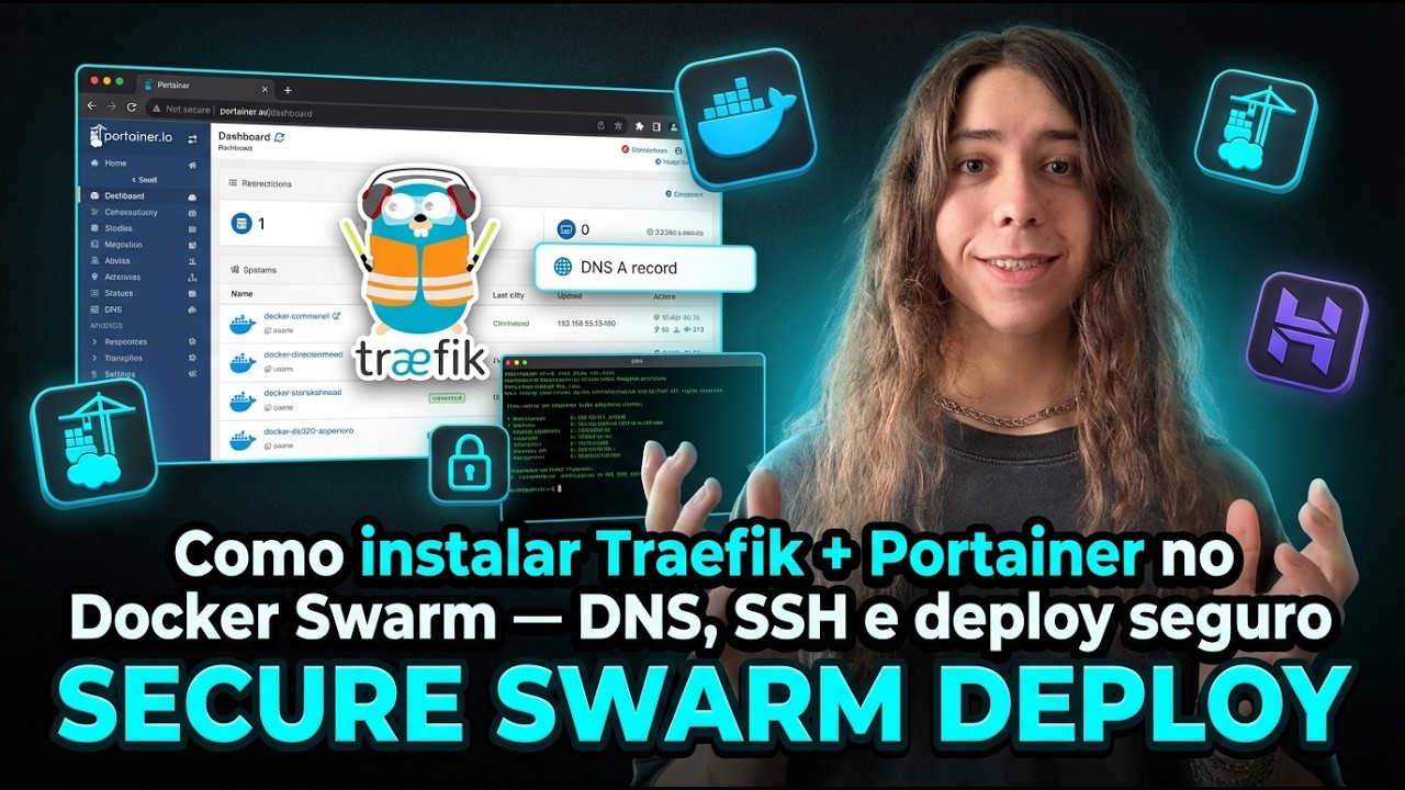 Traefik Docker Swarm: passo a passo com Portainer, DNS (Cloudflare) e Hostinger