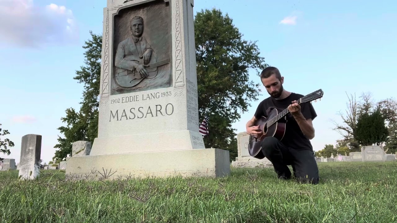 “April Kisses”, a tribute to the life and music of Salvatore Massaro—Eddie Lang—at his grave