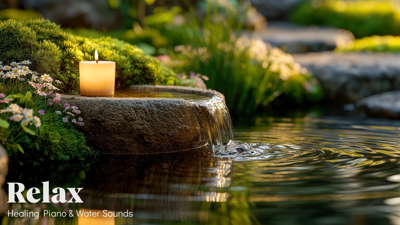 Healing Music with Japanese Garden Water Sounds 🌿 Instant Inner Calm & Stress Relief