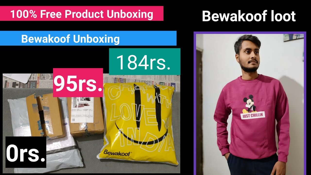 100% Free Product Unboxing | Bewakoof Loot Unboxing | Flipkart Sasta Shopping Loot Unboxing |