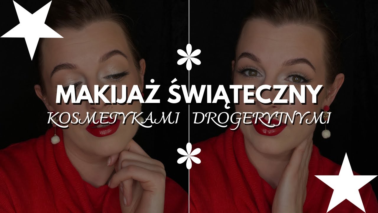 Makijaż świąteczny kosmetykami drogeryjnymi 🎄❤️