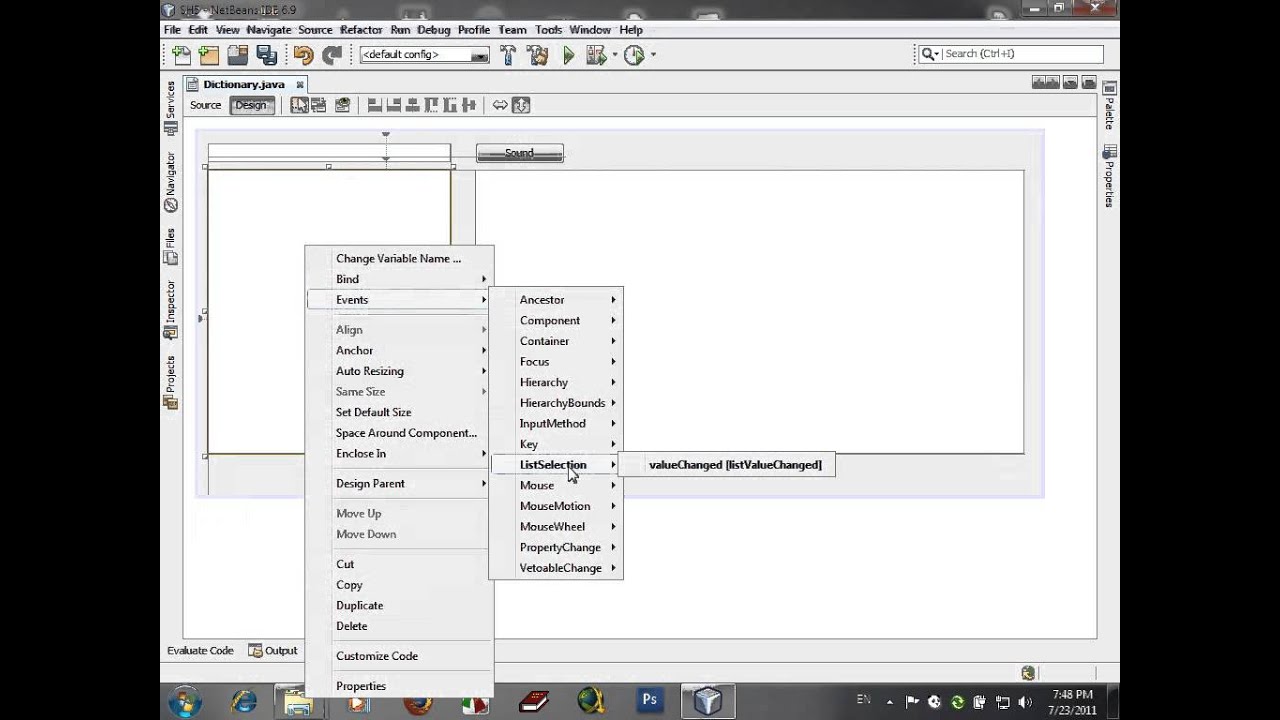 java Dictionary with Sound