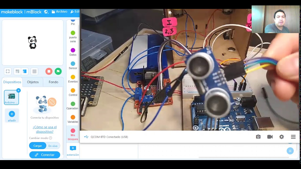 ROBOT EVITA OBSTÁCULOS - Programación y funcionamiento MBLOCK WALL-e